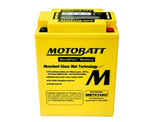 AGM Motobatt Quad Flex Battery Absorbed Glass Mat Technology MBTX14AU 12V