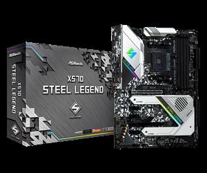 ASRock X570 Steel Legend AMD X570/4xDDR4/2xPCIEx16/HDMI/DP/M.2/USB3.2/ATX Motherboard