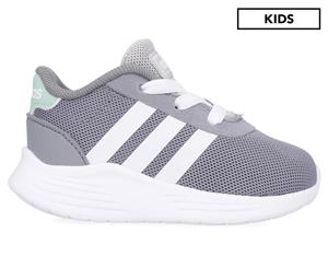 Adidas Boys' Lite Racer 2.0 Shoes - Grey/Footwear White/Green Tint