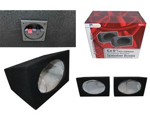 Aerpro SB69A 6x9" Sealed Speaker Enclosure Box MDF Cabinet Surface (Pair) 6x9 Inch