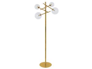 Aksel 4 Light Floor Lamp in Brass