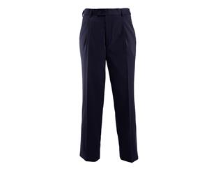 Alexandra Mens Icona Single Pleat Formal Work Suit Trousers (Navy) - RW3452