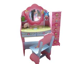 All 4 Kids Fairy Dressing Table with Chair