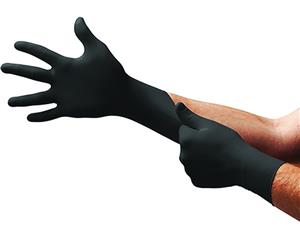 Ansell - Disposable Gloves - Microflex - Nitrile - Type B - Powder Free - 1 Box (100) - 245 mm - Black - 93-852-S