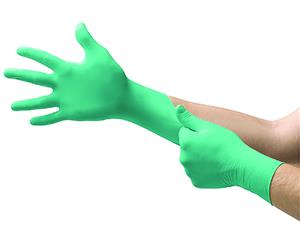Ansell TouchNTuff 92-500 Nitrile Disposable Gloves - Green S - Type B 240MM Powdered - 1 Box (100)