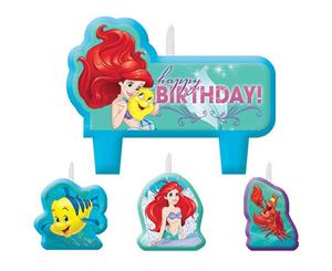 Ariel Dream Big Candle Set Little Mermaid Birthday Set 4pk