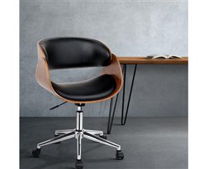 Artiss Executive Wooden Office Chair Leather Computer Home Chairs Seating Black