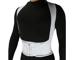 Back Brace Posture Corrector Wrap for Men and Women Lower back and Lumbar Support Belt with Shoulder Straps