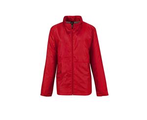 B&C Womens/Ladies Multi Active Hooded Jacket (Red/ Warm Grey) - RW4824