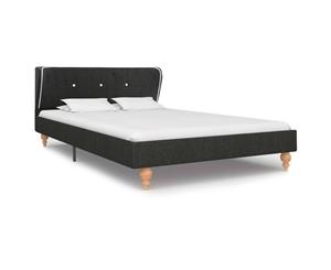 Bed Frame Dark Grey Burlap King Single Upholstered Bedroom Furniture