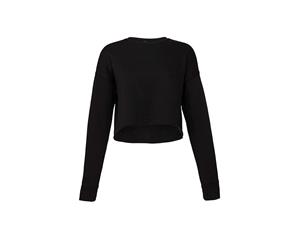 Bella + Canvas Ladies Cropped Sweatshirt (Black) - PC3610