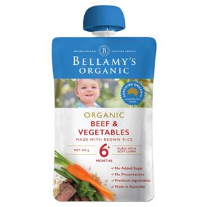 Bellamy's Organic Beef & Vegetable 120g