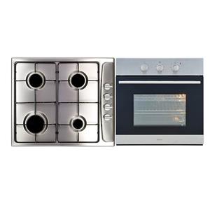 Bellini 60cm Stainless Steel Gas Cooktop and Electric Oven Builders Pack