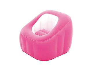 Bestway Cube Inflatable Air Chair Ottoman Indoor Outdoor Pink