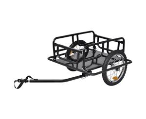 Bicycle Cargo/Dog/Cat/Pet Trailer Black Capacity 50kg Steel Foldable
