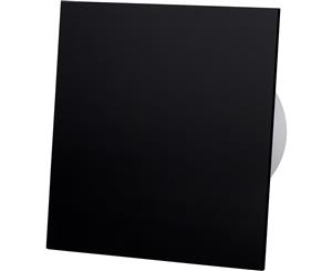 Black Acrylic Glass Front Panel 100mm Standard Extractor Fan for Wall Ceiling Ventilation