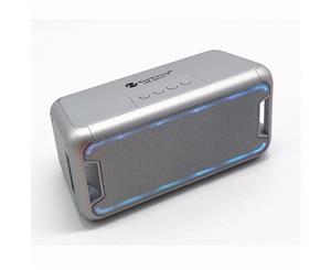 Bluetooth V2.1 Portable Wireless Stereo Speaker Rechargeable Led Usb Tf Fm Silver