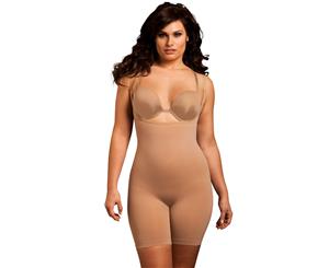 Body Wrap Shapewear Fuller Figure Nude Thigh Slimmer Bodysuit 45305