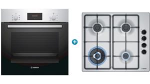 Bosch Series 2 Multifunction Electric Oven With Gas Cooktop Cooking Package
