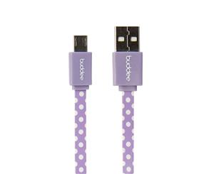 Buddee 1M Micro-USB Data Sync Charger Cable Purple for Samsung Galaxy/Android