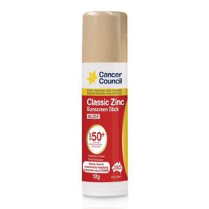 Cancer Council SPF 50+ Classic Zinc Sunscreen Stick Nude 12g