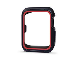 Catzon Apple Watch Screen Protector Soft TPU All Around Protective Case Ultra-Thin Anti-Scratch Bumper Cover -Black Red