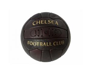 Chelsea Fc Official Retro Heritage Leather Football (Brown) - BS718