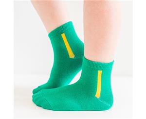 Chusette Kid's Warm Cotton Socks for School and Sport - Green