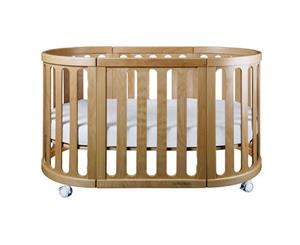 Cocoon Nest Cot With Organic Bassinet & Cot Mattress - Natural