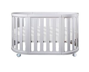 Cocoon Nest Cot With Organic Bassinet & Cot Mattress - White