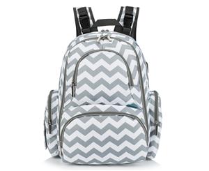 CoolBell Baby Diaper Backpack-Grey Wave