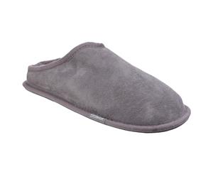 Cotswold Mens Hidcote Sheepskin Mule Soft Leather Slippers (Charcoal) - FS4941