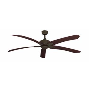 Crestwind 70'' Bronze Overall Blade Windpoint Ceiling Fan - Mahogany