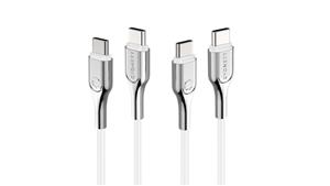 Cygnett 1m 100W Armoured USB-C to USB-C Cable - White