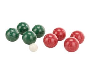 Deluxe 8 Resin Bowls Bocce Game Set Red & Green W/ Rules