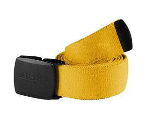 Dickies Mens Pro Lightweight Stretch Elastic Metal Free Plastic Cotton Belt - Yellow/Black