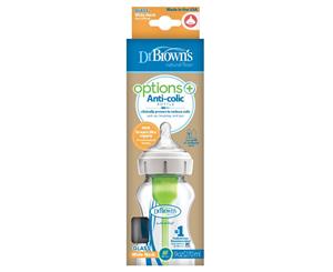 Dr Brown's Options PLUS Glass Baby Bottle Wide Neck 270ml