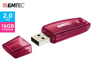 EMTEC C410 Color Mix USB 2.0 16GB Flash Drive - Plum