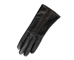 Eastern Counties Leather Womens/Ladies Sadie Contrast Panel Gloves (Black/Brown) - EL266