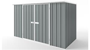EasyShed D3015 Tall Flat Roof Garden Shed - Armour Grey