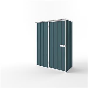 EnduraShed 1.5 x 0.78 x 2.12m Tall Flat Roof Garden Shed - Torres Blue