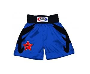 FAIRTEX-Satin Muay Thai MMA Trunks Pants Shorts (BT26-29) - Blue