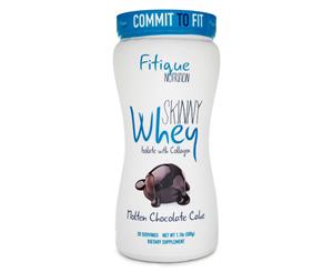 Fitique Nutrition Skinny Whey Isolate + Collagen Protein Powder - Molten Chocolate Cake 500g