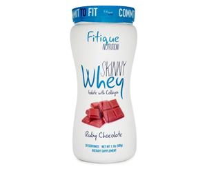 Fitique Nutrition Skinny Whey Isolate + Collagen Protein Powder - Ruby Chocolate 500g