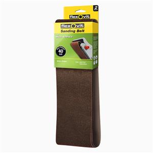 Flexovit 50 x 914mm 40 Grit Sanding Belt - 2 Pack
