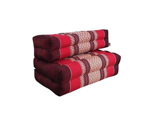 Foldable Thai Meditation Cushion floor Yoga Seat mat Kapok Zafu Zabuton Red