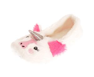 Forever Dreaming Womens/Ladies Faux Fur Unicorn Slippers (White) - SL616