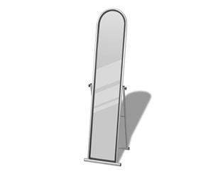 Free Standing Floor Mirror Full Length Rectangular Grey 144cm Dressing