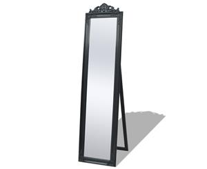 Free Standing Mirror Baroque Style 160x40cm Black Full Length Dressing