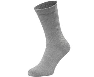 Fruit Of The Loom Unisex Plain Crew Socks (Pack Of 3) (Heather Grey/ Black/ White) - RW5632